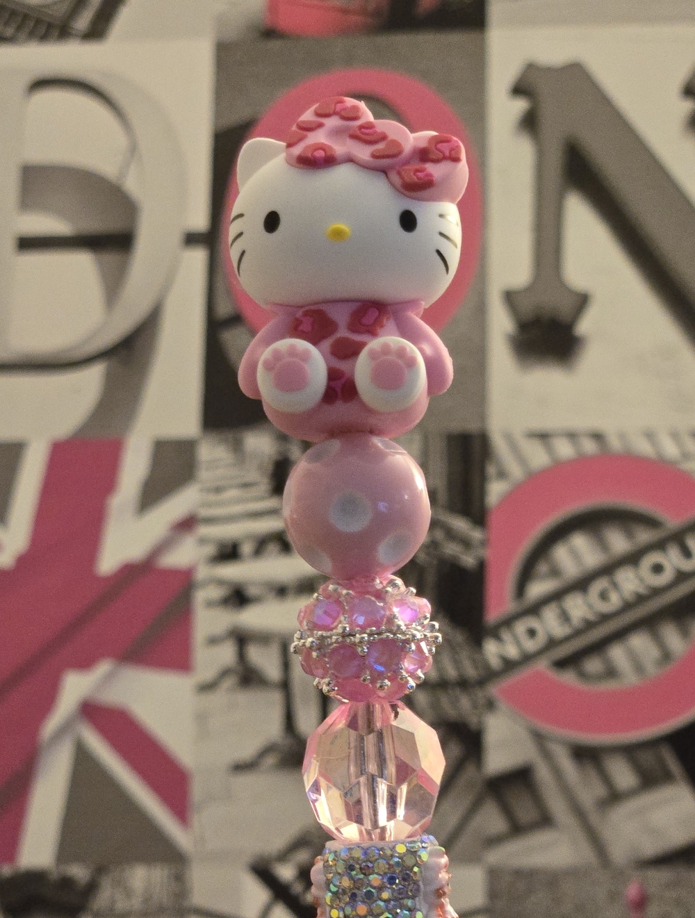 Handmade Beadable Decorative Hello Kitty Pen